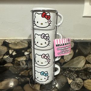 NWT Hello Kitty Espresso Ceramic Mug Set of 4